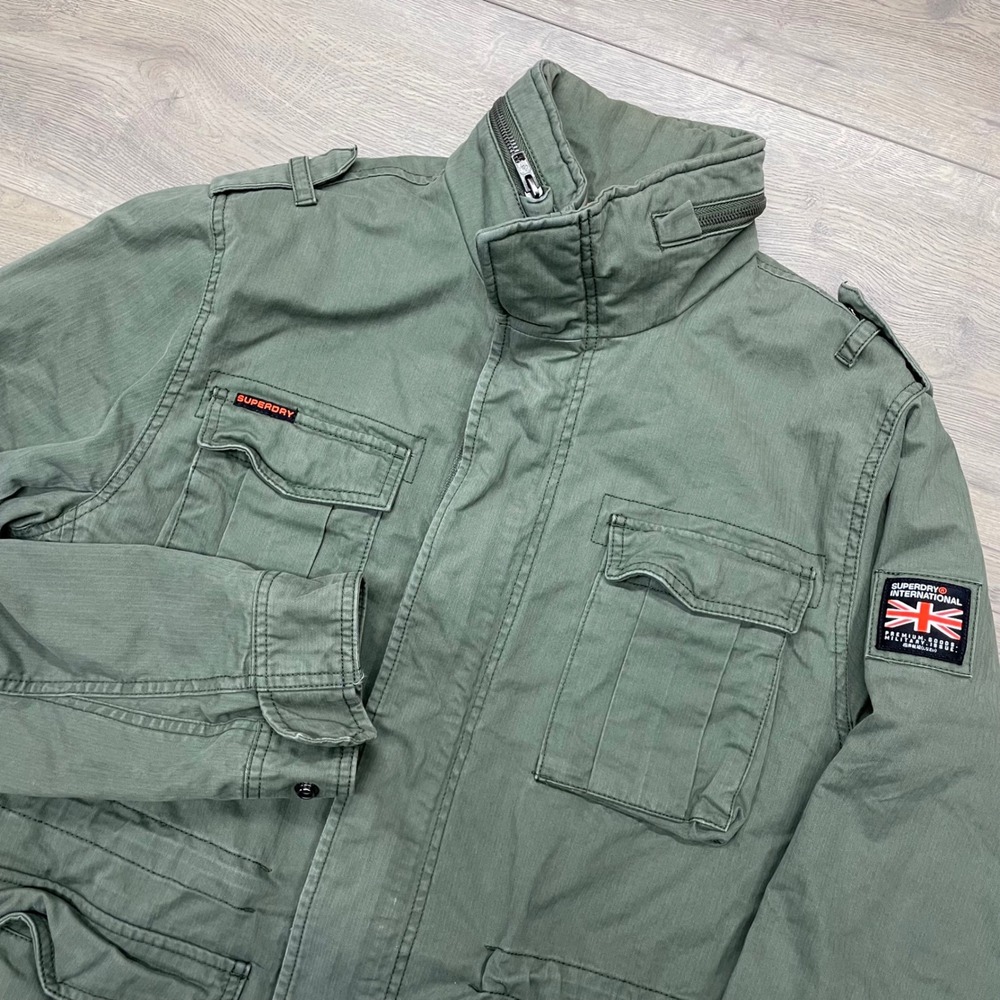 Superdry Rookie Edition Military Jacket Womens XL Green M50011NT Field Coat